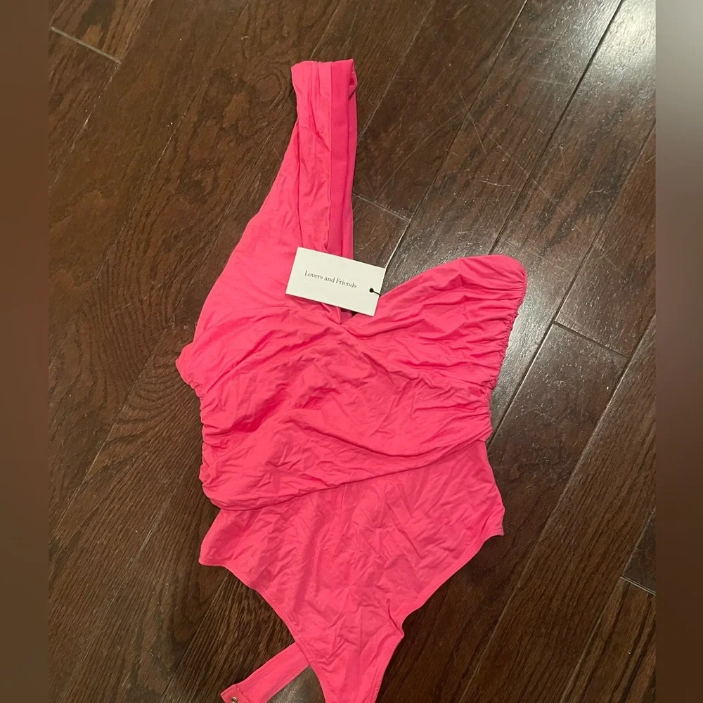 NWT Lovers and Friends Liv Bodysuit Hot Pink - Picture 8 of 9